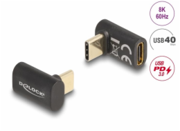 Delock Adaptér USB 40 Gbps USB Type-C™ PD 3.0 100 W samec na samice pravoúhlý 8K 60 Hz