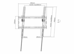 MANHATTAN Nástěnný držák TV (32"-70"/max 45kg), natáčecí, low-profile