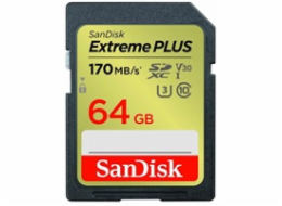 SanDisk SDXC karta 64GB Extreme PLUS (200 MB/s Class 10, UHS-I U3 V30)