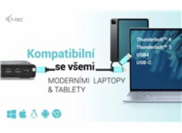 i-tec dokovací stanice Gen2 Thunderbolt 3/ Triple display/ 2x USB-A 3.2/ 2x USB 2.0/ 2x USB-C/ 2x DP/ HDMI/ LAN/ PD 100