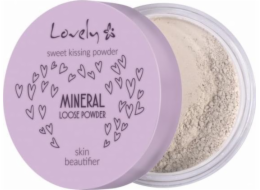 Lovely LOVELY_Sweet Kissing Powder Mineral Loose Powder Skin Beautifier transparentní, vysoce matující minerální fixátor na obličej 5,5 g