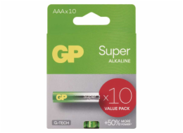 Baterie GP Super AAA, alkalická, mikrotužková (LR03), 10 ks