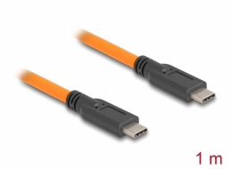 Delock USB 5 Gbps kabel, ze zástrčky USB Type-C™ na zástrčku USB Type-C™, k focení s tetheringem, 1 m, oranžový