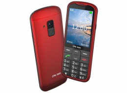 Telefon CPA Halo 28 Senior červený s nabíjecím stojánkem