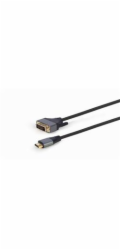 Kabel HDMI na DVI, opletený 1,8m, pozlacené konce
