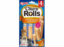 Churu Cat Rolls Chicken wraps&Chicken cream 4x10g