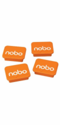 Nobo NOBO magnety na tabuli, obdélníkové, 18x22mm, 4 ks, oranžové