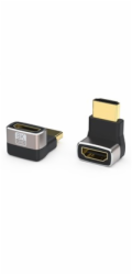 PREMIUMCORD Adaptér spojka 8K HDMI A - HDMI A, F/M, zahnutá do pravého úhlu 90°
