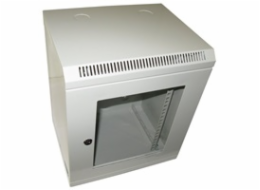 XtendLan 10" nástěnný rozvaděč 9U 350x280, nosnost 50 kg, dveře z plexiskla, svařovaný, šedý