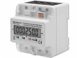 Qoltec Třífázové elektronické počítadlo | měřič spotřeby energie na DIN lištu | 230V | LCD | 4P