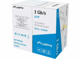 UTP LAN kabel 1GB/S 305M CCA vodič, žlutý