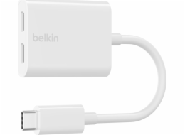  Duální USB-C Audio + Charge adaptér Rockstar bílý