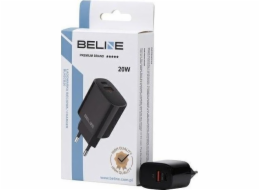 Nabíječka Beline 20W USB-C + USB-A nástěnná nabíječka, černá