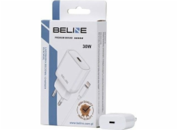 Nabíječka Beline 30W GaN USB-C síťová nabíječka + lightning kabel, bílá
