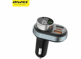 FM vysílač Awei Hands-free sada C-843 MP3 1xUSB+1xUSB-C s vysílačem