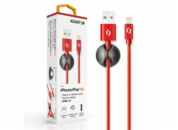 ALIGATOR PREMIUM Datový kabel 2A, Lightning červený