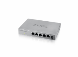 Zyxel XMG-105 5 Ports 2,5G + 1 SFP+, 4 ports 70W total PoE++ Desktop MultiGig unmanaged Switch