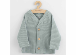 Kojenecký kabátek na knoflíky New Baby Luxury clothing Oliver šedý Vel.56 (0-3m)