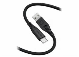 Swissten Datový kabel SOFT SILICONE USB / USB-C 1,5 M 60W ČERNÝ
