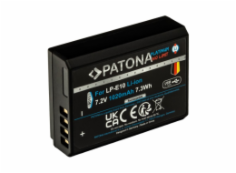 PATONA baterie pro foto Canon LP-E10 1020mAh Li-Ion Platinum USB-C nabíjení
