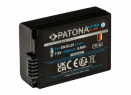 PATONA baterie pro foto Nikon EN-EL25 1250mAh Li-Ion Platinum USB-C nabíjení