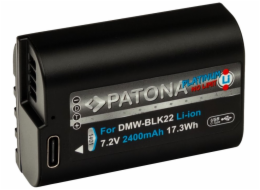 PATONA baterie pro digitální kameru Panasonic DMW-BLK22 2400mAh Li-Ion Platinum USB-C nabíjení