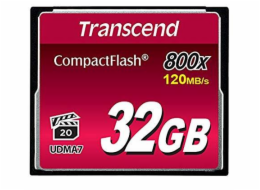 Paměťová karta Transcend 32GB CompactFlash (800X | R 120MB/s | W 60MB/s )