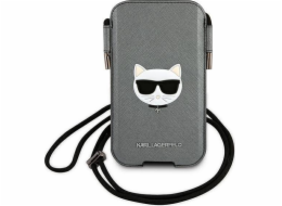 Karl Lagerfeld Choupette Head Saffiano PU Pouch L Grey Stylová a praktická kapsa pro váš smartphone s logem světoznámé módní značky Karl Lagerfeld. Chrání telefon před poškozením a je i skvělým módní