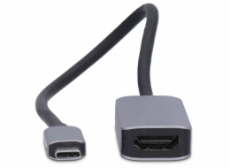 NEDIS kabelový adaptér USB-C/USB 3.2 Gen 1/ USB-C zástrčka - HDMI zásuvka/ kulatý/ černý/ BOX/ 20cm