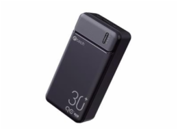 C-TECH Powerbanka 30000mAh, Li-Pol, 20W, USB-C/USB-A/micro USB/PD/Quick charge