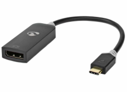 NEDIS kabelový adaptér USB 3.2 Gen 1/ USB-C zástrčka - DisplayPort zásuvka/ kulatý/ černý/ BOX/ 20cm
