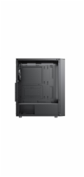 1stCOOL skříň GAMER 4, Mid tower, AU, USB 3.0, USB-C, 2x120mm, průhledná bočnice, bez zdroje, černá