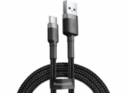 Baseus Cafule kabel USB kabel Odolný nylonový kabel USB / USB-C QC3.0 2A 3M černá šedá (CATKLF-UG1) univerzální