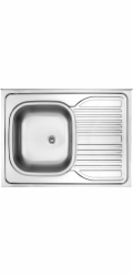 Deante 1miskový Tango dřez s odkapávačem 60 x 80 cm ocel (ZM6 311P)