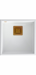 Dřez Quadron DAVID 40 GraniteQ bílá/měděné prvky