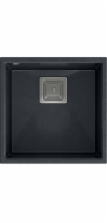 Dřez Quadron DAVID 40 GraniteQ černý diamant/ocelové prvky