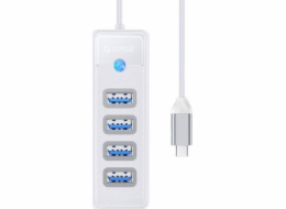 USB HUB Orico Adaptér Hub USB-C na 4x USB 3.0 Orico, 5 Gbps, 0,15 m (bílá)
