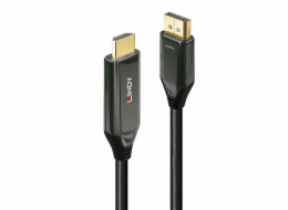 Lindy adaptérový kabel - DisplayPort samec na HDMI samec - 3 m - stíněný - černý - kulatý, podporuje 8K 60 Hz (7680 x 4320)