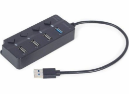 Gembird USB HUB I/O HUB USB3 4PORT/UHB-U3P1U2P3P-01 GEMBIRD