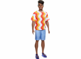 Mattel Barbie Fashionista Ken panenka s červenou a oranžovou košilkou
