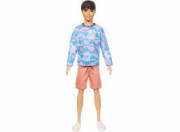 Mattel Barbie Fashionistas Ken panenka s modrým a růžovým svetříkem