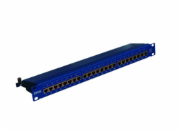 Emitorový panel 19 24xRJ45 STP kat.6 1U modrý s poličkou DCN/PPFA674EKS248C6
