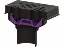 Kessel Ecoguss dvorní vpusť DN 100, hranatá, Lock+Lift (67110B)