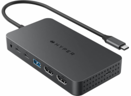 HyperDrive Station/Replicator HyperDrive Hub Dual 4K HDMI 7 Port USB-C Hub M1&M2 MacBook/PC/Chromebook/2xHDMI/miniJack