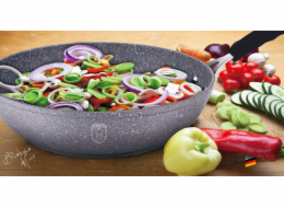 Wok s mramorovým povrchem 28 cm Gray Stone Touch Line BH-1159