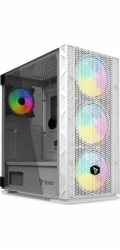 SAVIO Raptor White X1 ARGB Glass/Mesh W