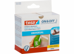 Tesa Hook&Loop Tape 2,5m x 20mm on&off white 55225