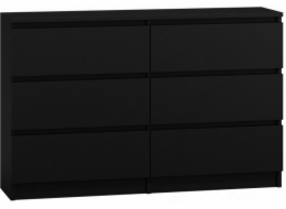 Topeshop M6 120 CZERŃ chest of drawers