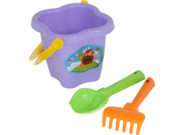Polesie Set č. 24: střední květinový kbelík, lopata, hrábě (2167)