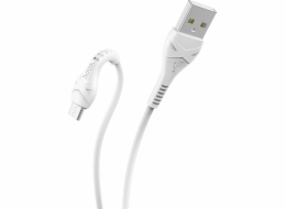 Data kabel HOCO X37 Cool power, microUSB, 1m, bílá